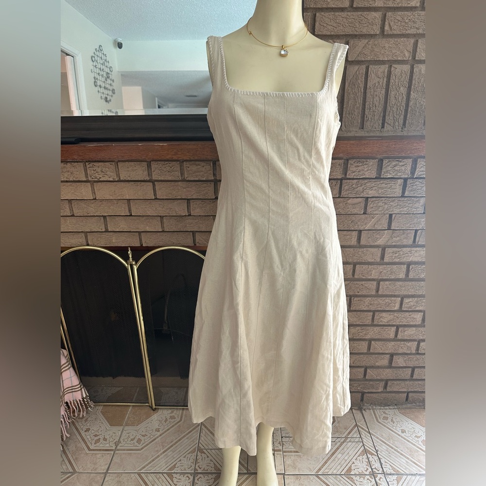 Caroline Constas Cream Midi Dress - Picture 3 of 9